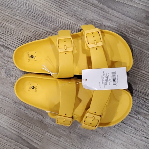 Shade & Shore Shoes - Shade & Shore 2 Band Yellow Side Sandals Size 7